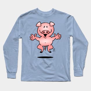 Jumping pig Long Sleeve T-Shirt